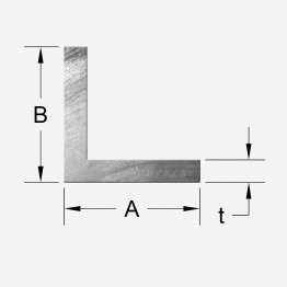 Angle SF 0.5 X 0.5 X 0.125 6063-T5 Brushed 12ft