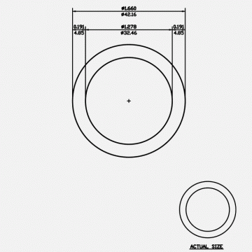 1-1/4" SCH80 1.660 x 1.278 x .191 6061-T6 Mill Finish 20ft