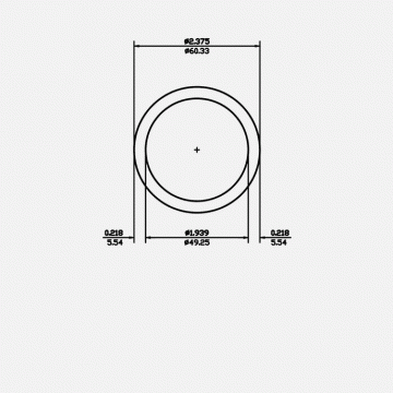 2" SCH80 2-3/8 x 1.910 x .233 6061-T6 Mill Finish 20ft