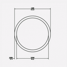 3-1/2" SCH40 4 x 3.548 x .226 6061-T6 Mill Finish 20ft