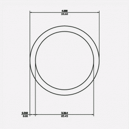 3-1/2" SCH80 4.000 x 3.364 x .318 6061-T6 Mill Finish 20ft