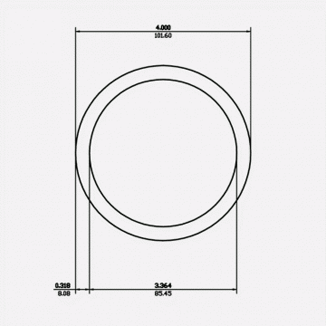 3-1/2" SCH80 4.000 x 3.364 x .318 6061-T6 Mill Finish 20ft