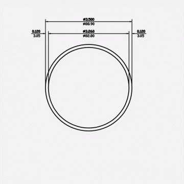 3" SCH10 3.500 x 3.26 x .120 6061-T6 Mill Finish 20ft