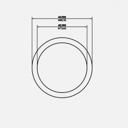 3" SCH80 3-1/2 x 2.900 x .300 6061-T6 Mill Finish 20ft