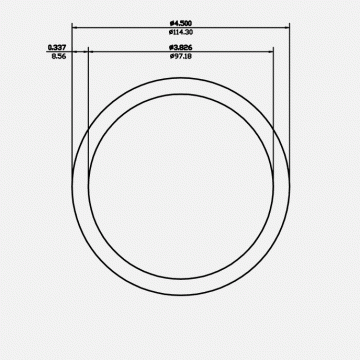 4" SCH80 4-1/2 x 3.826 x .337 6061-T6 Mill Finish 20ft