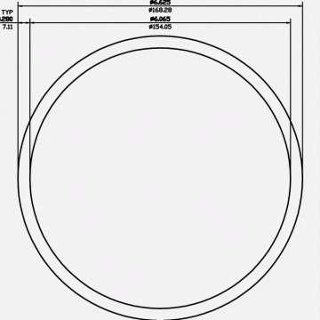 6" SCH40 6-5/8 x 6.065 x .280 6061-T6 Mill Finish 20ft