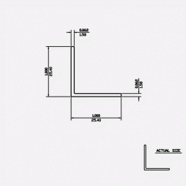 Angle SF 1 X 1 X 0.062 6063-T5 Satin Clear 12ft