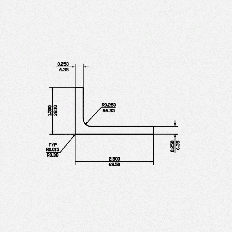 angle-rf-2-5-x-1-5-x-0-25-x-0-25-x-0-25-6061-t6-mill-finish-20ft