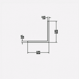 Angle SF 2 X 2 X 0.125 6063-T5 Mill Finish 21ft