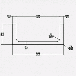 Channel RF 5 X 2 X 0.343 X 0.281 X 0.375 6061-T6 Mill Finish 20ft