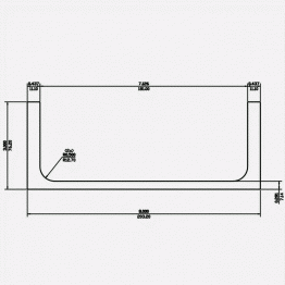 Channel RF 8 X 3 X 0.437 X 0.281 X 0.5 6061-T6 Mill Finish 20ft