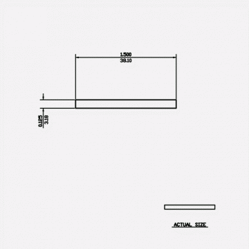 Rectangle Bar 0.125 X 1.5 6063-T5 Satin Clear 22ft