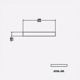 Rectangle Bar 0.185 X 1.5 6061-T6511 Mill Finish 12ft