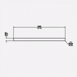 Rectangle Bar 0.25 X 5 6061-T6 Mill Finish 20ft