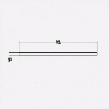 Rectangle Bar 0.25 X 7 6061-T6511 Mill Finish 12ft