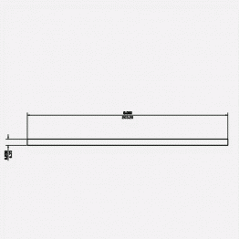 Rectangle Bar 0.25 X 8 6061-T6511 Mill Finish 12ft