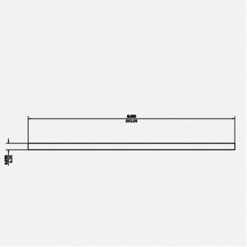 Rectangle Bar 0.25 X 8 6061-T6511 Mill Finish 12ft