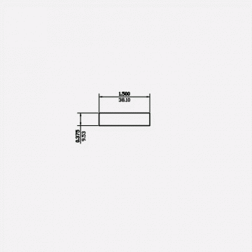 Rectangle Bar 0.375 X 1.5 6063-T5 Satin Clear 22ft