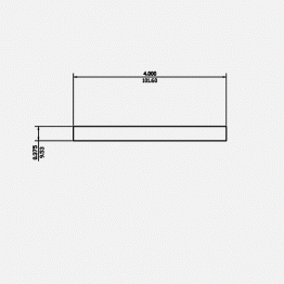 Rectangle Bar 0.375 X 4 6061-T6511 Mill Finish 12ft