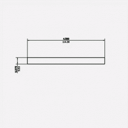 Rectangle Bar 0.375 X 4.5 6061-T6511 Mill Finish 12ft