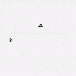 Rectangle Bar 0.375 X 5 6061-T6511 Mill Finish 12ft