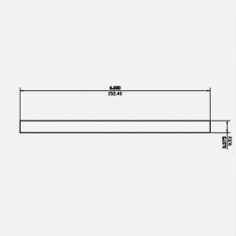 Rectangle Bar 0.375 X 6 6061-T6511 Mill Finish 12ft