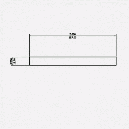 Rectangle Bar 0.5 X 5 6061-T6511 Mill Finish 12ft