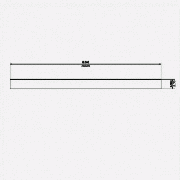 Rectangle Bar 0.5 X 8 6061-T6511 Mill Finish 12ft