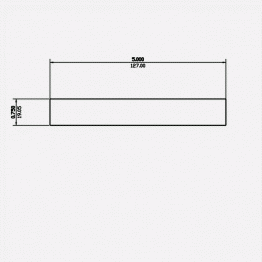 Rectangle Bar 0.75 X 5 6061-T6511 Mill Finish 12ft