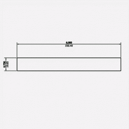 Rectangle Bar 0.75 X 6 6061-T6511 Mill Finish 12ft