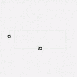 Rectangle Bar 1.25 X 5 6061-T6511 Mill Finish 12ft