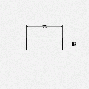 Rectangle Bar 1 X 3 6061-T6511 Mill Finish 12ft