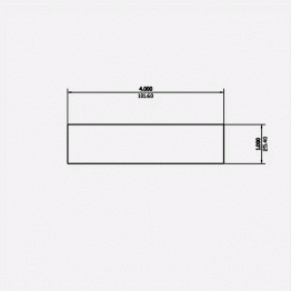 Rectangle Bar 1 X 4 6061-T6511 Mill Finish 12ft