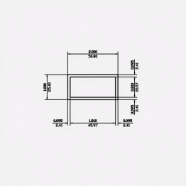 Rectangle Tube SC 2 X 1 X 0.095 6063-T5 Mill Finish 12ft