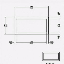 Rectangle Tube SC 2 X 1 X 0.125 6063-T5 Mill Finish 21ft