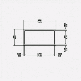 Rectangle Tube SC 3 X 1.5 X 0.125 6063-T5 Mill Finish 21ft