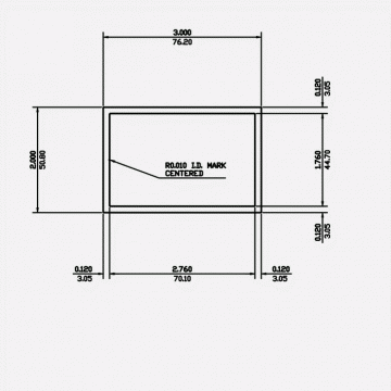 Rectangle Tube SC 3 X 2 X 0.12 6061-T6 Mill Finish 20ft