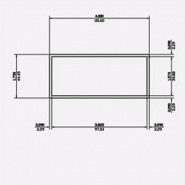 Rectangle Tube SC 4 X 1.75 X 0.09 6063-T5 Mill Finish 12ft