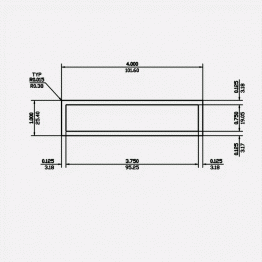 Rectangle Tube SC 4 X 1 X 0.125 6063-T5 Mill Finish 21ft