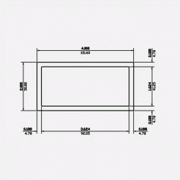 Rectangle Tube SC 4 X 2 X 0.188 6061-T6 Mill Finish 20ft