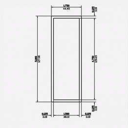 Rectangle Tube SC 5 X 1.75 X 0.125 6063-T5 Mill Finish 12ft