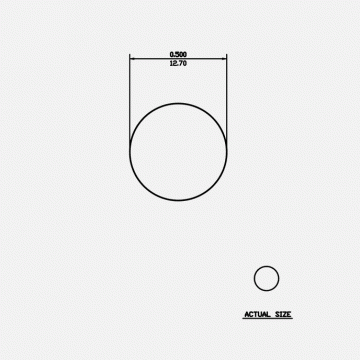 Round Bar 0.5 6061-T6 Mill Finish 20ft