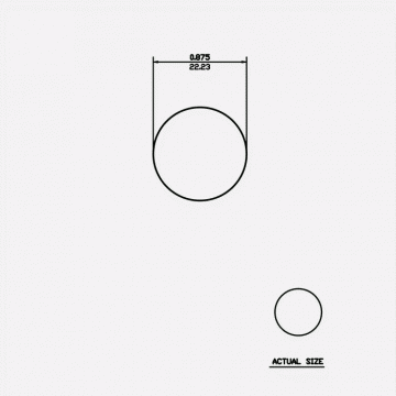 Round Bar 0.875 6061-T6511 Mill Finish 12ft