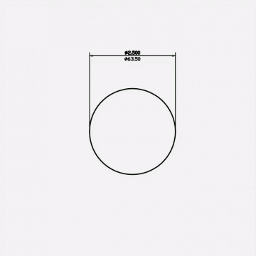 Round Bar 2.5 6061-T6511 Mill Finish 12ft