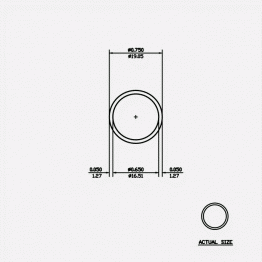 Round Tube 0.75 X 0.05 6063-T5 Satin Clear 12ft