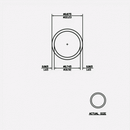 Round Tube 0.875 X 0.065 6063-T5 Satin Clear 12ft