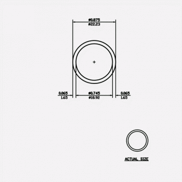 Round Tube 0.875 X 0.065 6063-T5 Satin Clear 12ft