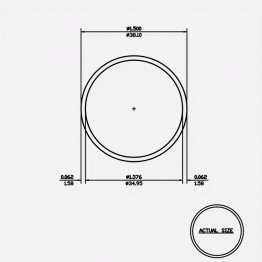 Round Tube 1.5 X 0.062 6063-T5 Satin Clear 12ft