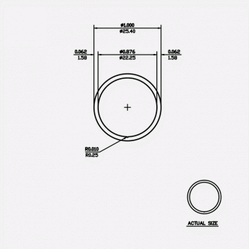 Round Tube 1 X 0.062 6063-T5 Satin Clear 12ft