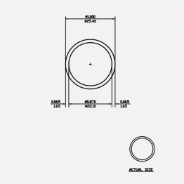 Round Tube 1 X 0.065 6063-T5 Brushed 12ft